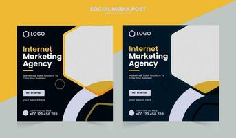 Internet Marketing Agency - Social Media Post vector