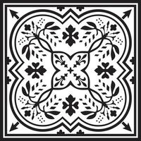 Vector monochrome square European ornament. Classic pattern of Ancient Greece, Roman Empire. Suitable for sandblasting, plotter and laser cutting