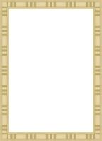 Vector square golden Egyptian ornament. Endless border, ancient Egypt frame