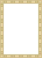 Vector square golden Egyptian ornament. Endless border, ancient Egypt frame