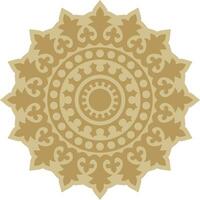 Vector golden round ancient Byzantine ornament. Classical circle of the Eastern Roman Empire, Greece. Pattern motifs of Constantinople