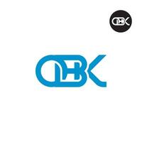 letra Obk monograma logo diseño vector