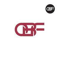 letra obf monograma logo diseño vector
