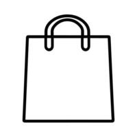 shopping bag - Vector icon. Shopping bag outline icon