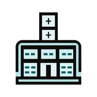 hospital edificio icono vector logo. hospital icono