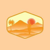 Desierto vector ilustración logo diseño