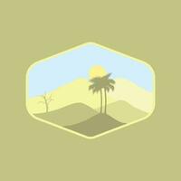 Desert vector illustration logo design