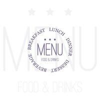 Cooking, cuisine logo. Icon and label for design menu restaurant or cafe. Lettering, calligraphy vector illustration