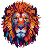 coloré Lion logo clipart ai génératif png