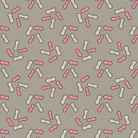 Simple Microbes vector concept colored modern seamless pattern
