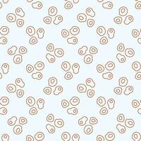Microbes vector Bio Engineering concept outline seamless pattern