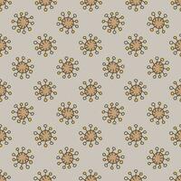 Virus Microbe vector Bio Engineering colored seamless pattern