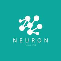 Neuron Logo, Cel Dna Network Vector, And Particle Technology, Simple Illustration Template Design vector