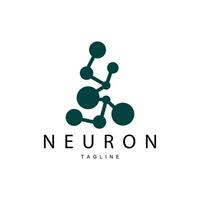 neurona logo, cel adn red vector, y partícula tecnología, sencillo ilustración modelo diseño vector