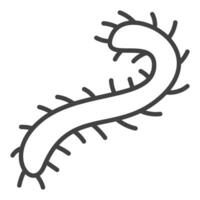 Danger Bacteria vector concept thin line icon or sign