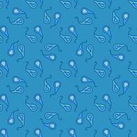 Prokaryote Pair vector Bacterium concept blue seamless pattern