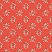 Virus Microbe vector Bioengineering concept red thin line seamless pattern
