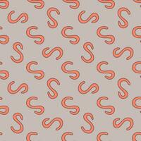 Spirilla Spiral Bacterium vector Science concept red seamless pattern