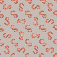 Spirilla Spiral Bacterium vector Science concept red seamless pattern