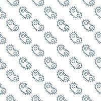 Dangerous bacteria vector Genetics concept line seamless pattern