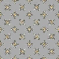 Microbe Bio Engineering vector colored seamless pattern