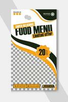 Super delicious fast food social media post template and food story menu restaurant social media post. vector