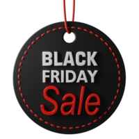 Black friday circle sale tag banner png