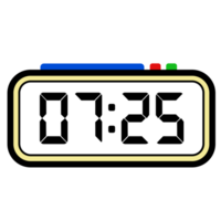 digital reloj hora espectáculo 7,25, reloj espectáculo 24 horas, hora ilustración png