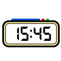 digital relógio Tempo mostrar 15h45, relógio 24 horas ilustração, Tempo ilustração png