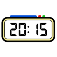 digitale orologio tempo mostrare 20:15, orologio 24 ore illustrazione, tempo illustrazione png