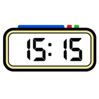 digital relógio Tempo mostrar 15h15, relógio 24 horas ilustração, Tempo ilustração png