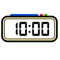 Digital Clock Time Show 10.00, Clock 24 Hours Illustration, Time Illustration png