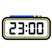 digital klocka tid visa 23.00, klocka visa 24 timmar, tid illustration png