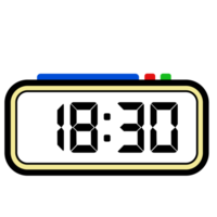 Digital Clock Time Show 18.30, Clock Show 24 hours, Time Illustration png