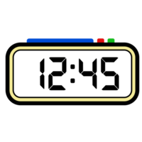 Digital Clock Time Show 12.45, Clock 24 Hours Illustration, Time Illustration png