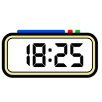 digital reloj hora espectáculo 18.25, reloj 24 horas ilustración, hora ilustración png