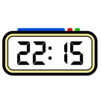 digitale orologio tempo mostrare 22:15, orologio 24 ore illustrazione, tempo illustrazione png