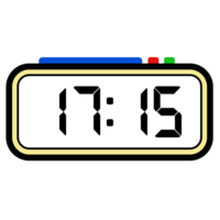 Digital Clock Time Show 17.15, Clock 24 Hours Illustration, Time Illustration png