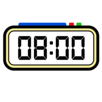 digital reloj hora espectáculo 8.00, reloj 24 horas ilustración, hora ilustración png