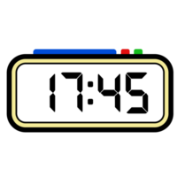 digitale orologio tempo mostrare 17:45, orologio 24 ore illustrazione, tempo illustrazione png