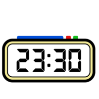 digitaal klok tijd tonen 23.30, klok tonen 24 uur, tijd illustratie png