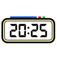 digitale orologio tempo mostrare 20:25, orologio 24 ore illustrazione, tempo illustrazione png