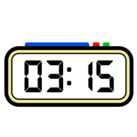 digitale orologio tempo mostrare 3.15, orologio mostrare 24 ore, tempo illustrazione png