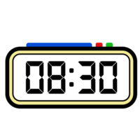 Digital Clock Time Show 8.30, Clock Show 24 hours, Time Illustration png