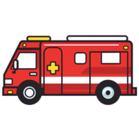 auto ambulanza cartone animato ai generativo png