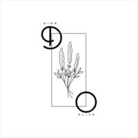 Wedding logo, elegant and refined monogram collection vector