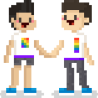 pixel arte lgbt coppia personaggio png