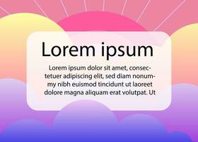 cloudy background with text box vector