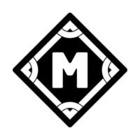 monogram logo, m, element, simple vector