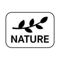 nature logo, monogram, vegan badge vector